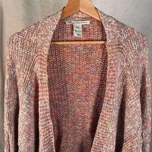 Multicolor American Rag Sweater Cardigan | Dolman Sleeve Stretchy Draped